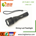 Factory Wholesale Powerful High Bright Aluminum Waterproof XML T6 1*18650 Best Cheap Diving long beam torch